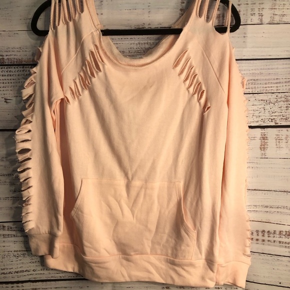 VENUS Pink Sleeveless Cut Out Sweatshirt - Picture 2 of 12
